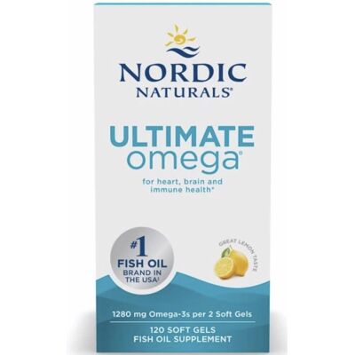 Nordic Naturals Ultimate Omega, 1280 mg, Citrón, 120 softgelových kapslí Nordic Naturals Ultimate Omega, 1280 mg, Citrón, 120 softgelových kapslí