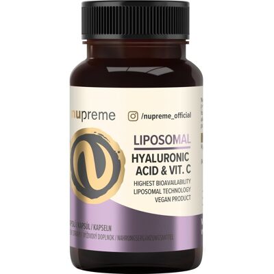 Nupreme Liposomální kyselina hyaluronová + vitamín C - 30 kapslí Nupreme Liposomální kyselina hyaluronová + vitamín C - 30 kapslí