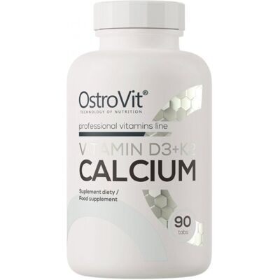OstroVit Vitamín D3+K2+Vápník - Podpora kostí a těla - 90 Tablet OstroVit Vitamín D3+K2+Vápník - Podpora kostí a těla - 90 Tablet