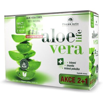 Pharma Activ AloeVeraLife 3 × 1000 ml + AloeVera Cubes 10 g Pharma Activ AloeVeraLife 3 × 1000 ml + AloeVera Cubes 10 g