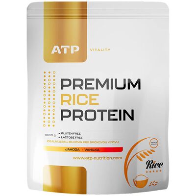 ATP Vitality Premium Rice Protein 1000 g, jahoda vanilka ATP Vitality Premium Rice Protein 1000 g, jahoda vanilka