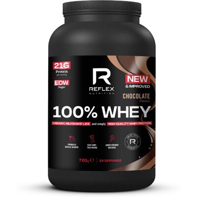 Reflex Nutrition 100% Whey 720g Čokoláda - Proteinový prášek Reflex Nutrition 100% Whey 720g Čokoláda - Proteinový prášek