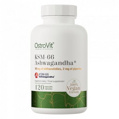 OstroVit KSM-66 Ashwagandha Veganský - 120 Kapslí - Doplněk stravy OstroVit KSM-66 Ashwagandha Veganský - 120 Kapslí - Doplněk stravy