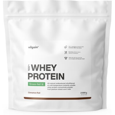 Vilgain Grass-Fed Whey Protein 2000 g Cinnamon Roll Vilgain Grass-Fed Whey Protein 2000 g Cinnamon Roll