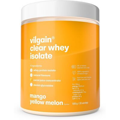 Vilgain Clear Whey Isolate 500 g mango yellow melon Vilgain Clear Whey Isolate 500 g mango yellow melon