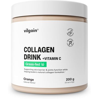 Vilgain Collagen Drink + Vitamin C pomeranč 200 g Vilgain Collagen Drink + Vitamin C pomeranč 200 g
