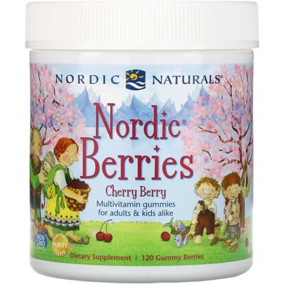 Nordic Naturals Nordic Berries Multivitamin - Třešně a Bobule - Želatinové Kousky Nordic Naturals Nordic Berries Multivitamin - Třešně a Bobule - Želatinové Kousky