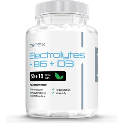 Zerex Electrolytes + B6 +D3 60 kapslí Zerex Electrolytes + B6 +D3 60 kapslí