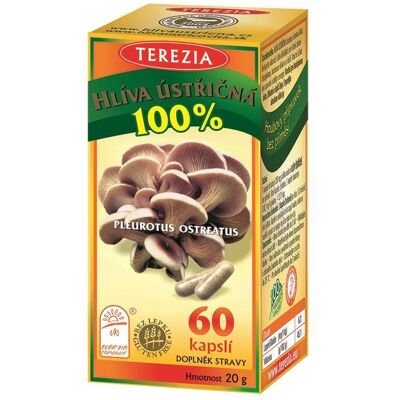 Doplněk Houba Hlíva ústřičná Terezia - 60 Kapslí Doplněk Houba Hlíva ústřičná Terezia - 60 Kapslí