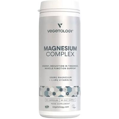 Vegetology Hořčíkový komplex + Vitamín B6, 60 kapslí Vegetology Hořčíkový komplex + Vitamín B6, 60 kapslí