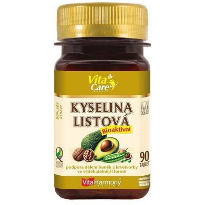 VitaHarmony Kyselina listová bioaktivní methylfolát 400 µg, 90 tablet VitaHarmony Kyselina listová bioaktivní methylfolát 400 µg, 90 tablet