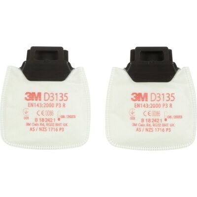 3M Secure Click D3135 Částicový filtr P3 R - balení 2ks 3M Secure Click D3135 Částicový filtr P3 R - balení 2ks