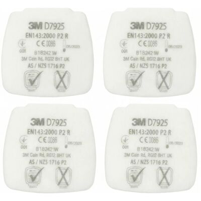 3M Secure Click D7925 Částicový filtr P2 R - balení 4ks 3M Secure Click D7925 Částicový filtr P2 R - balení 4ks