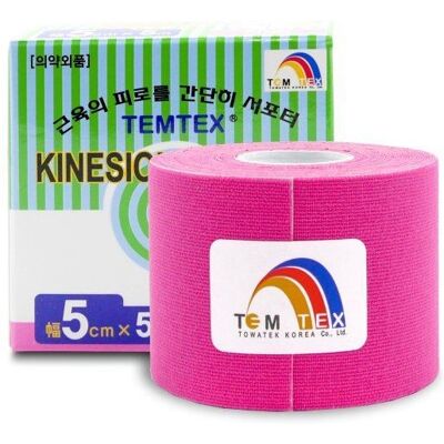 Temtex Růžová Kinesio Páska - Podpora Svalů a Kloubů - 5m Temtex Růžová Kinesio Páska - Podpora Svalů a Kloubů - 5m