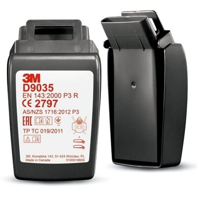3M Secure Click částicový filtr P3 R s pevným pouzdrem řady D9000 3M Secure Click částicový filtr P3 R s pevným pouzdrem řady D9000