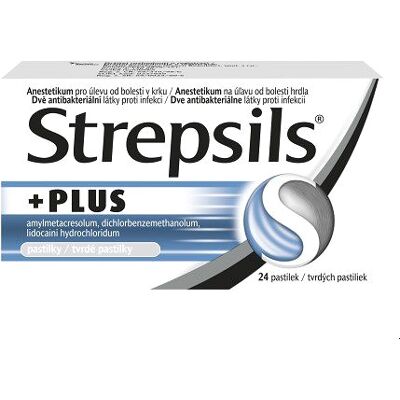 Strepsils Plus 24 pastilek Strepsils Plus 24 pastilek