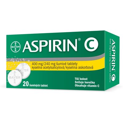Aspirin C 20 šumivých tablet - Tablety Aspirin C 20 šumivých tablet - Tablety