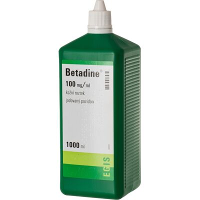 Betadine 100 mg/ml Zelený kožní roztok - dezinfekční prostředek Betadine 100 mg/ml Zelený kožní roztok - dezinfekční prostředek