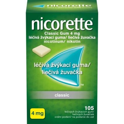 Nicorette Klasická žvýkačka 4 mg - Přestat kouřit Nicorette Klasická žvýkačka 4 mg - Přestat kouřit