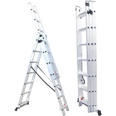 FIELDMANN Žebřík 3dílný, 3 × 7 příček FZZ 4307 FIELDMANN Žebřík 3dílný, 3 × 7 příček FZZ 4307