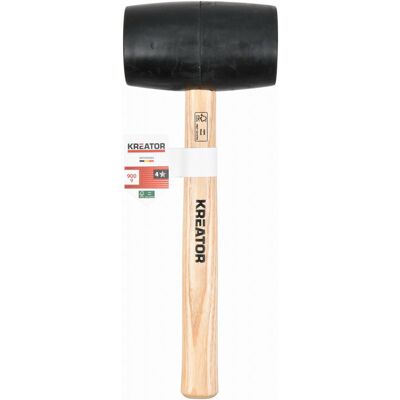 KREATOR Palička gumová, černá, dřevěná násada 900 g KRTH90603 KREATOR Palička gumová, černá, dřevěná násada 900 g KRTH90603