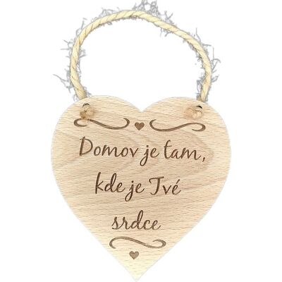 AMADEA Dřevěné srdce s nápisem Domov je tam, kde je Tvé srdce, masivní dřevo, 16 x 15 cm AMADEA Dřevěné srdce s nápisem Domov je tam, kde je Tvé srdce, masivní dřevo, 16 x 15 cm