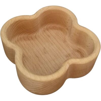 AMADEA Dřevěná miska ve tvaru čtyřlístku, masivní dřevo, rozměr 11,2x4,5 cm AMADEA Dřevěná miska ve tvaru čtyřlístku, masivní dřevo, rozměr 11,2x4,5 cm