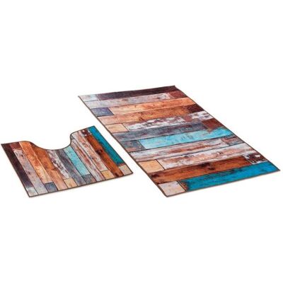 Bellatex 3D tisk sada 60 × 100, 60 × 50 cm - dřevěná podlaha Bellatex 3D tisk sada 60 × 100, 60 × 50 cm - dřevěná podlaha