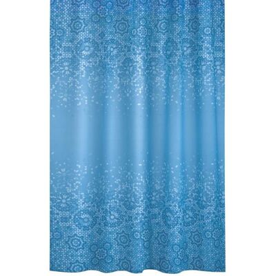 Bellatex Koupelnové závěsy - 180 × 200 cm - modrá mozaika Bellatex Koupelnové závěsy - 180 × 200 cm - modrá mozaika