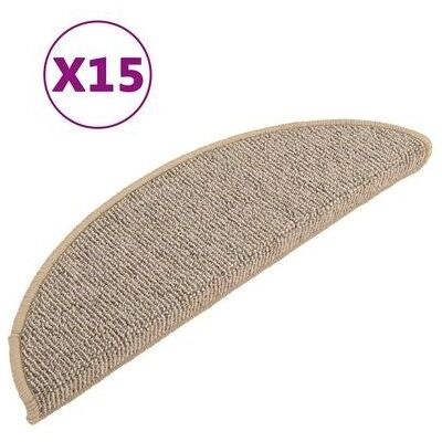 vidaXL 15x Koberce na schody hnědá 56x17x3 cm Ochranné podložky vidaXL 15x Koberce na schody hnědá 56x17x3 cm Ochranné podložky