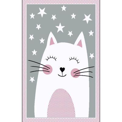 Vopi Dětský koberec s kočičkou F0132 pink 160 × 230 cm Vopi Dětský koberec s kočičkou F0132 pink 160 × 230 cm