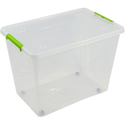 Artplast Bílá Průhledná Úložná Krabice s Kolky - Úložná Krabice Artplast Bílá Průhledná Úložná Krabice s Kolky - Úložná Krabice