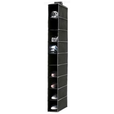 Compactor závěsný organizér na boty, ponožky a prádlo 15 x 30 x 128 cm – 9 polic, černý Compactor závěsný organizér na boty, ponožky a prádlo 15 x 30 x 128 cm – 9 polic, černý