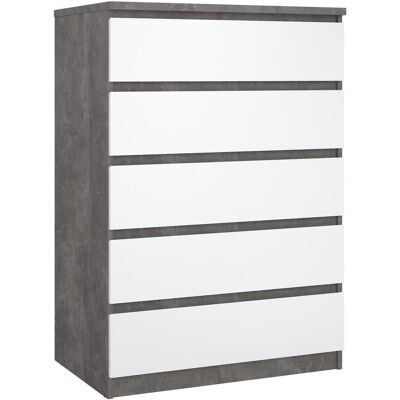 FALCO Komoda SIMPLICITY 231 beton/bílý lesk FALCO Komoda SIMPLICITY 231 beton/bílý lesk