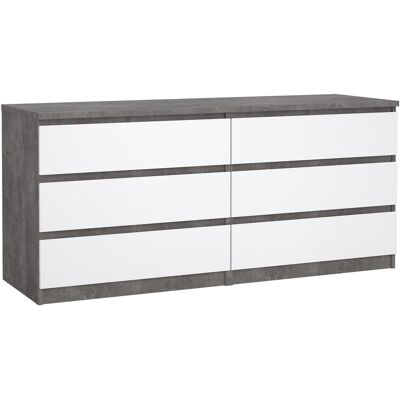 FALCO Komoda SIMPLICITY 232 beton/bílý lesk FALCO Komoda SIMPLICITY 232 beton/bílý lesk