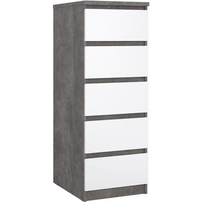 FALCO Komoda SIMPLICITY 233 beton/bílý lesk FALCO Komoda SIMPLICITY 233 beton/bílý lesk