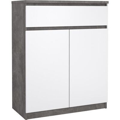 FALCO Komoda SIMPLICITY 234 beton/bílý lesk FALCO Komoda SIMPLICITY 234 beton/bílý lesk