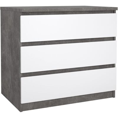 FALCO Komoda SIMPLICITY 235 beton/bílý lesk FALCO Komoda SIMPLICITY 235 beton/bílý lesk