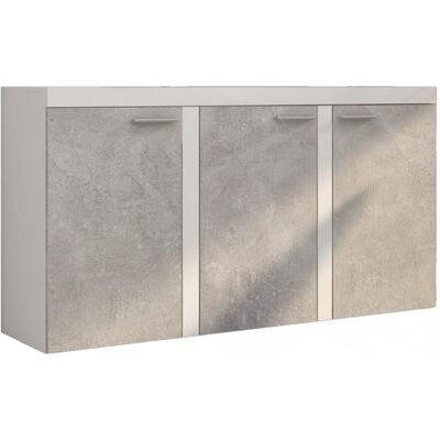 FALCO Komoda Rizo 3D bílá/beton FALCO Komoda Rizo 3D bílá/beton