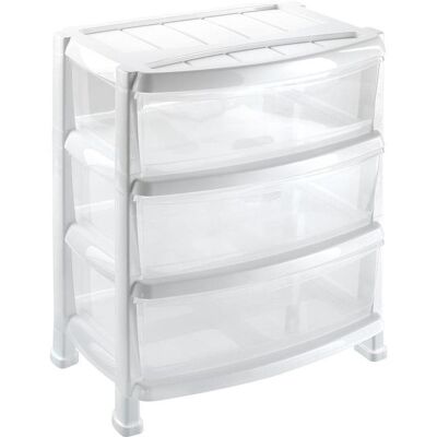 HEIDRUN Regál se šuplíky 55 × 40 × 60,54 cm bílý, plast HEIDRUN Regál se šuplíky 55 × 40 × 60,54 cm bílý, plast