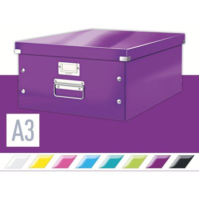 LEITZ WOW Click & Store A3 36.9 x 20 x 48.2 cm, purpurová LEITZ WOW Click & Store A3 36.9 x 20 x 48.2 cm, purpurová