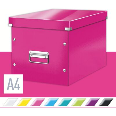 LEITZ WOW Click & Store A4 32 x 31 x 36 cm, růžová LEITZ WOW Click & Store A4 32 x 31 x 36 cm, růžová
