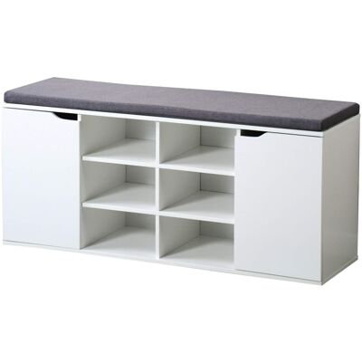 Kesper Botník s podsedákem bílý 103 × 48 × 30,5 cm Kesper Botník s podsedákem bílý 103 × 48 × 30,5 cm