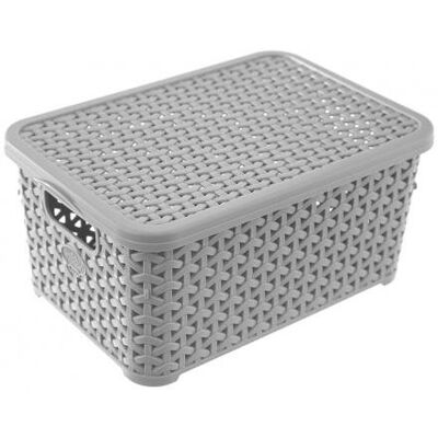 Orion Plastový box s víkem RATAN 6 l šedý Orion Plastový box s víkem RATAN 6 l šedý