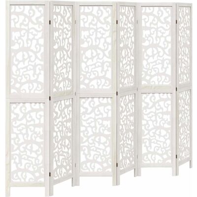 Vidaxl Bílý 6-dílný dřevěný room divider Vidaxl Bílý 6-dílný dřevěný room divider