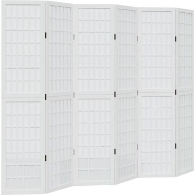 vidaXL Bílý 6-panelový Room Divider - Panelové děliče vidaXL Bílý 6-panelový Room Divider - Panelové děliče