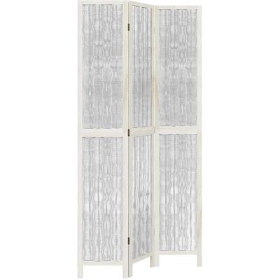 vidaXL Bílo 3-dílný prostorový dělící panel - Room Divider vidaXL Bílo 3-dílný prostorový dělící panel - Room Divider