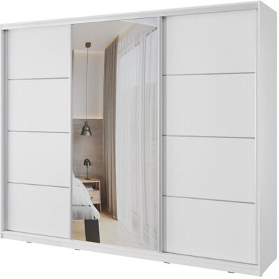 LAMIVEX Nejlevnější nábytek - NEJBY BARNABA 250 cm s posuvnými dveřmi, bílá LAMIVEX Nejlevnější nábytek - NEJBY BARNABA 250 cm s posuvnými dveřmi, bílá