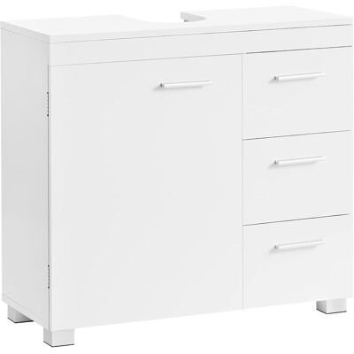VASAGLE Skříňka pod umyvadlo se zásuvkami bílá, 70 × 64 × 30 cm VASAGLE Skříňka pod umyvadlo se zásuvkami bílá, 70 × 64 × 30 cm