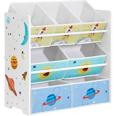 Songmics Regál na hračky 7 boxů vesmír 29,5 × 62,5 × 60 cm Songmics Regál na hračky 7 boxů vesmír 29,5 × 62,5 × 60 cm